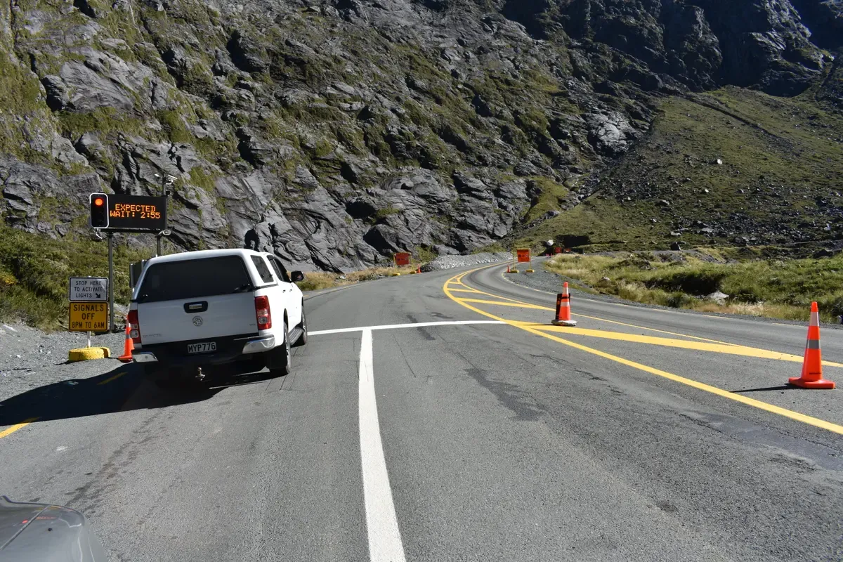 The Homer Tunnel eastern approach on the Milford Road to Milford Sound, the route of every Milford Sound boat tour by coach